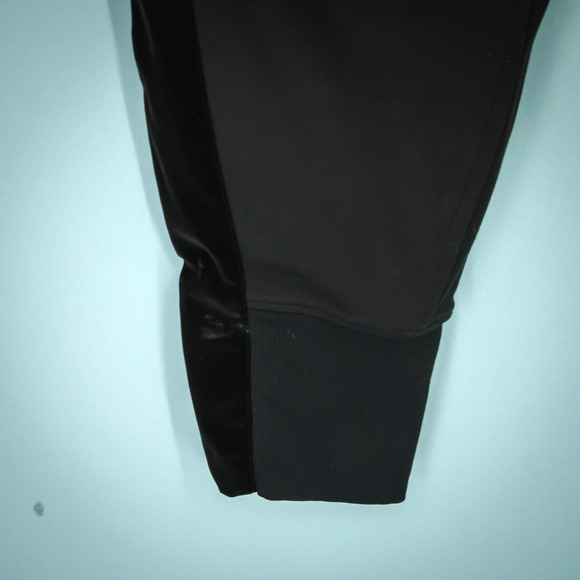 Athleta Size XS P Petite Black Venice Velvet Stripe Jogger High Rise Knit Pants - Picture 4 of 8